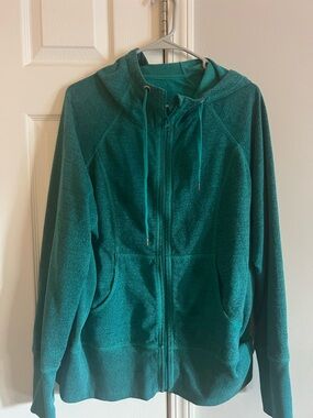 “Zella Teal Full Zip Hoodie 3X – Plus Size Athleisure Sweatshirt”
